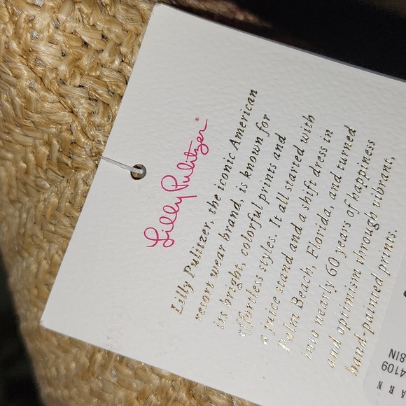 Lilly Pulitzer Coral Embroidered Beige Throw Pillow, NWT.  This is for set of 2. - Picture 4 of 8